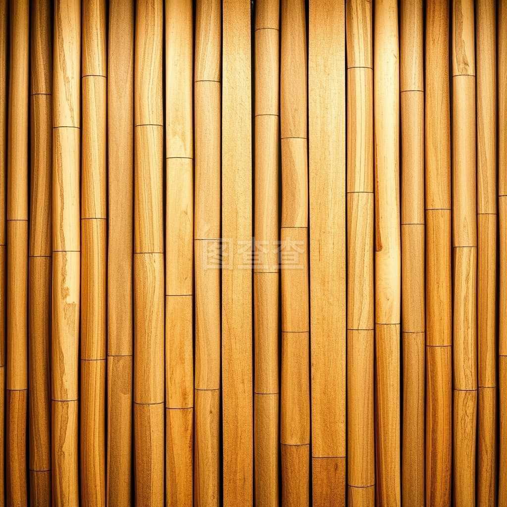 竹墻的紋理背景及材料裝飾